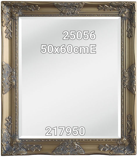 Besty Decor 25056 Wandspiegel Rechteckig Gold 80x70cm