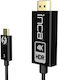 Inca Cable HDMI male - USB-C male 1m Μαύρο