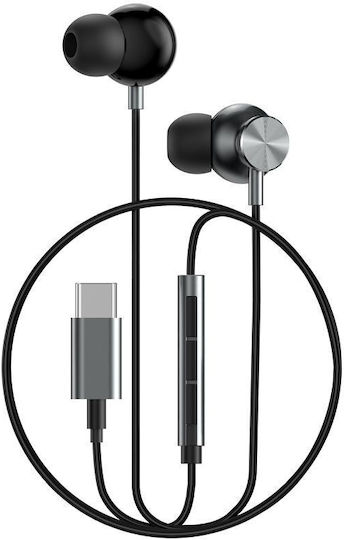 Wiwu 601545 In-ear Handsfree Headphones with Connector USB-C Gray