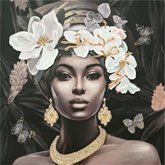 Inart Beauty Gemälde auf Leinwand 100x100cm Inart Beauty Gemälde auf Leinwand 100x100cm