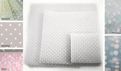 Τούλι Οργάντζα Λευκό Πουά 39x39cm 100 Τεμ 05272...