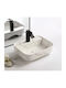 Inter Ceramic Aufgesetztes Waschbecken Porzellan 50x40x13.5cm Marble effect