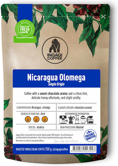 Ingagi Coffee Espresso Kaffee Arabica Nicaragua Bohnen 250gr
