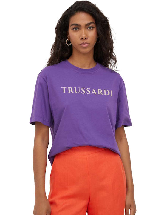 Trussardi Damen Bluse Baumwolle Purple