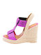 Damenplattformen Beige