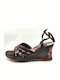 Women's Suede Platform Shoes Brown