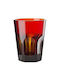 Mario Luca Giusti Double Face Glass Water made of Glass in Red Color