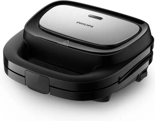 Philips Τοστιέρα με Αποσπώμενες Πλάκες για 2 Τοστ 750W Μαύρη
