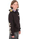 Kinderstrickjacke mit Kapuze Black Fa Tetsunori