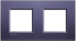 Bticino Switch Frame 2 Positions in Purple Color LNA4802M2CB