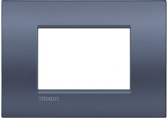 Bticino Switch Frame 3 Positions in Blue Color LNC4803BM