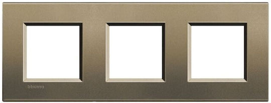 Bticino Switch Frame 2 Positions in Bronze Color LNA4802M3SQ