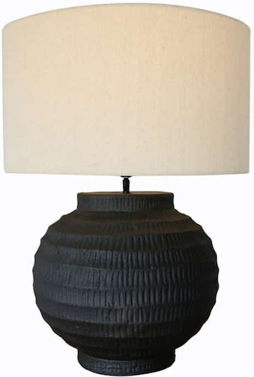 Art et Lumiere Ceramică Lampă de masă cu Abajur Negru și Bază