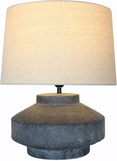 Art et Lumiere Ceramic Table Lamp with Gray Shade and Base