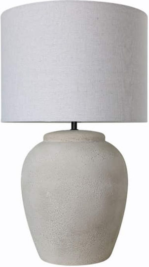 Art et Lumiere Ceramic Table Lamp with White Shade and Base