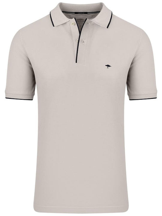 Fynch Hatton Herren Kurzarmshirt Polo Ecru