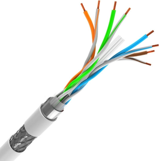 Powertech S/FTP Kat.6 Gigabit Netzwerkkabel Ethernet Ohne Netzwerkkabel 305m Graues
