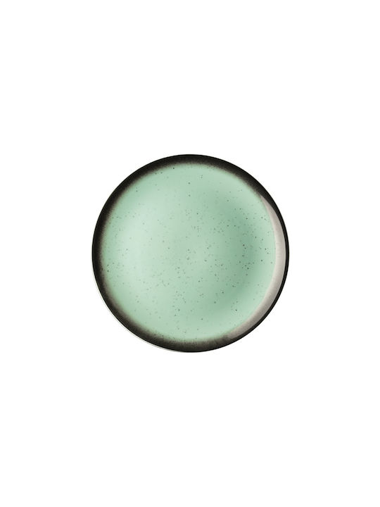 Lukanda Galaxy Plate Shallow made of Porcelain Green with Diameter 27cm 6pcs
