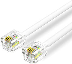 Vention Flat Cablu Telefon RJ11 6P4C 20m Alb (IQBWQ)