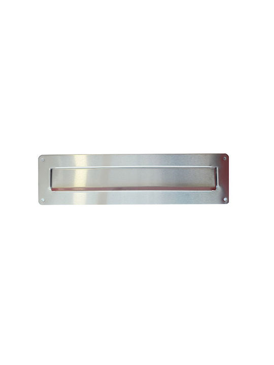 Viometal Θυρίδα Γραμματοκιβωτίου Inox σε Ασημί Χρώμα 38x10cm
