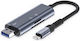 Tech-Protect Ultraboost Card Reader Lightning / USB 2.0 για SD/microSD Γκρι