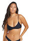 Bikini Bra Simply Solid with Adjustable Straps Black