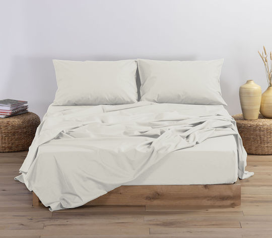 Nef-Nef Homeware Basic King Size 180x200+35εκ. με Λάστιχο Ecru Nef-Nef Homeware Basic King Size 180x200+35εκ. με Λάστιχο Ecru