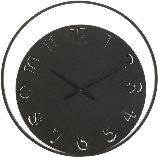 Mauro F Wall Clock Metallic Black 60x4.5cm