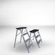 Pankoskal Leiter Aluminium mit 2+1 Stufen 60cm
