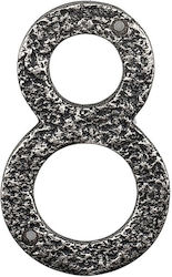Roline 461 Πινακίδα Αριθμό 8 Αλουμίνιο Old Silver 100mm