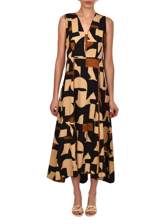 Aggel Maxi Dress Black/rust