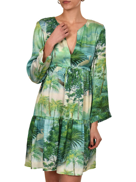 Mini Rochie Verde Vibrant