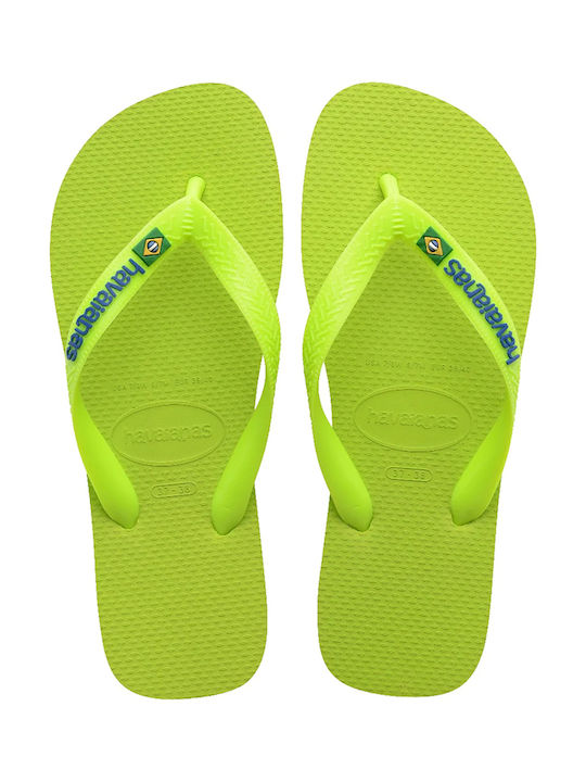 Havaianas Brasil Лого Мъжки Джапанки Зелени