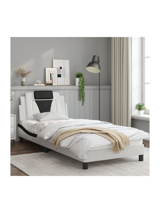 Легло Единично White/Black с Ламели за Матрак 9...