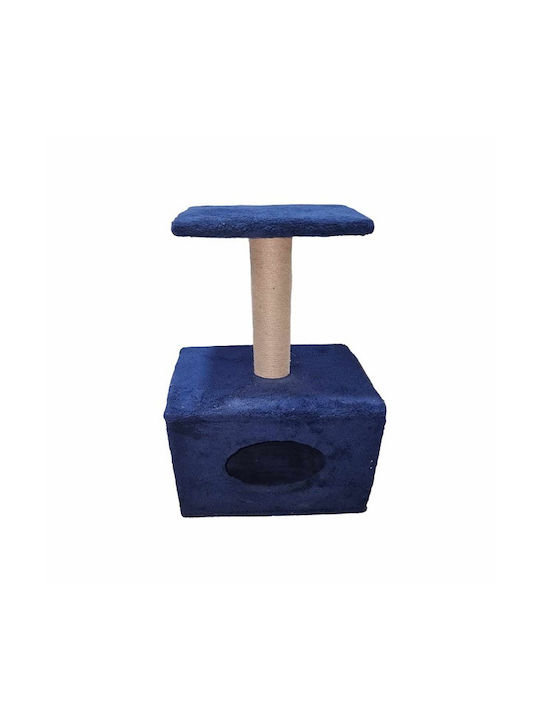 Forcats Cat Scratching Post Blue 30x30x60cm.