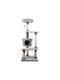 Zeze Scratching Post Cat Trees Gray 4 levels 49x49x124cm