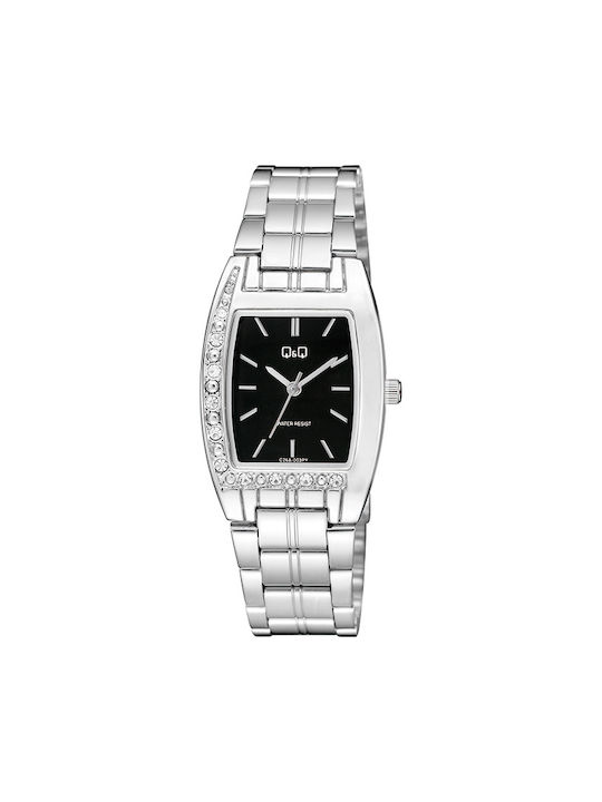 Q&Q Uhr mit Silber Metallarmband