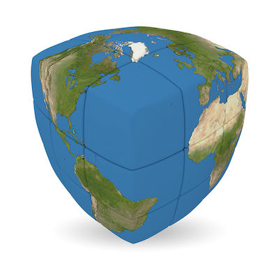 Earth V-cube 3 Pillow