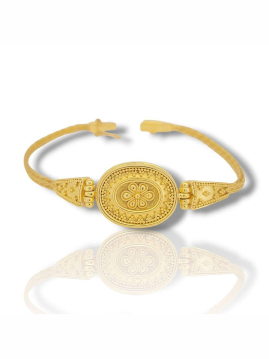 Mentzos Bracelet with design Byzantine made of Gold