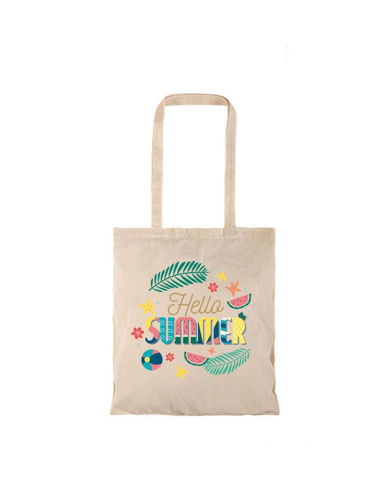 Βαμβακερή Τσάντα για Ψώνια σε Μπεζ χρώμα