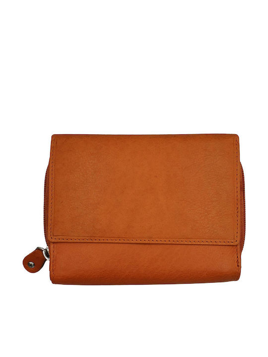 Klein Leder Damen Geldbörse Klassisch Orange