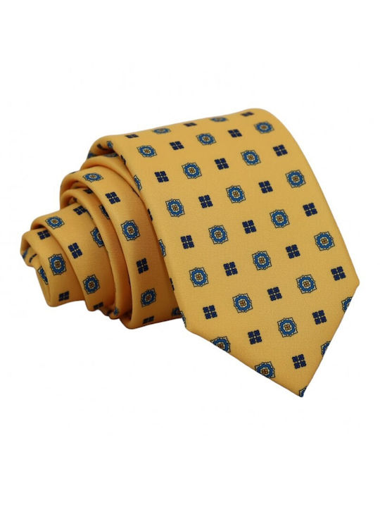 Erika Men's Tie Knitted Printed in Yellow Color