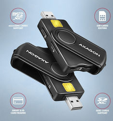 Axagon Cre-smp2a Usb Smart Card & Sd Microsd Sim Card Pocketreader