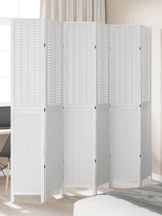 vidaXL Decorative Room Divider Wooden with 6 Panels 210x220cm