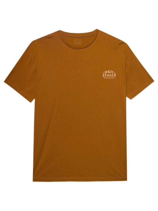 4F Men's Short Sleeve T-shirt Brown