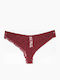 Damen Brasilien mit Spitze Burgundy