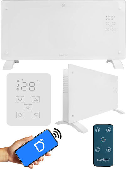 MalTec Convector Electric Pardoseală 1000W Mică cu Termostat Electronic și WiFi 80.4x43cm Alb