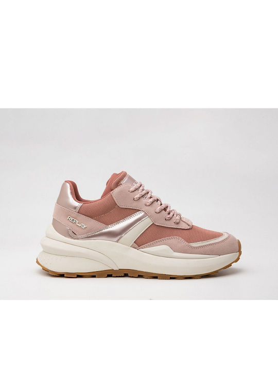 Replay Athena Run 3 Anatomical Sneakers Old Pink Beige