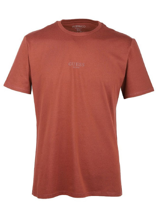 Guess Men's Short Sleeve T-shirt Brown