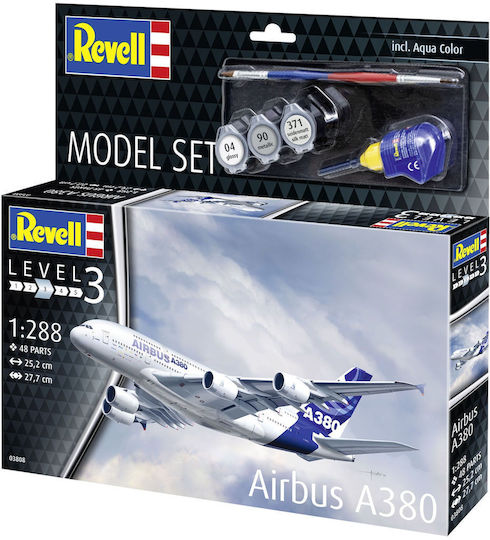 Revell Airbus A380 Φιγούρα Μοντελισμού Αεροπλάνο 47 Κομματιών σε Κλίμακα 1:288 με Κόλλα και Χρώματα